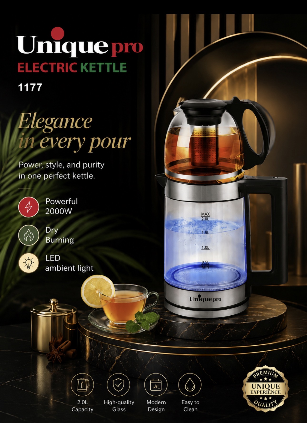 چای ساز یونیک 1177 پیرکس هزینه ارسال 180/000 تومان
