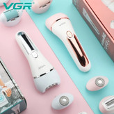 اپیلاتور ۶ کاره وی جی آر مدل V-733 ضد آب آبی و صورتی